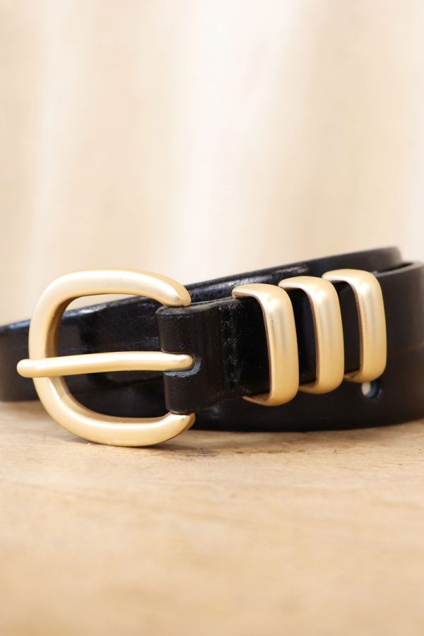 Alternative view of CEINTURE CUIR | ÉTROITE