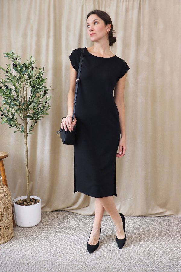 robe-terry-bambou-longue-noire-manche-boutique-vetement-fait-au-quebec-marilou-design