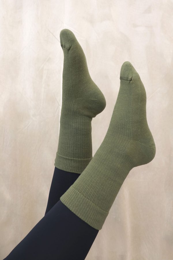 chausette-tout-aller-duray-femme-laine-merinos-kaki-fait-au-canada